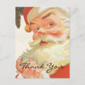 Vintage Christmas Danke Postkarte (Vorderseite)