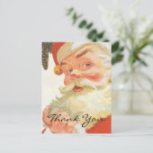 Vintage Christmas Danke Postkarte (Stehend Vorderseite)