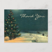 Vintage Christmas Danke Postkarte (Vorderseite)