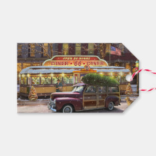 Vintage Christmas Diner Geschenkanhänger