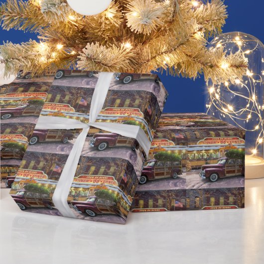 Vintage Christmas Diner Geschenkpapier (Feiertage)