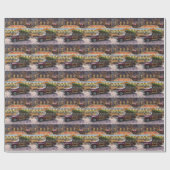 Vintage Christmas Diner Geschenkpapier (Flach)