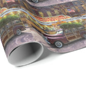 Vintage Christmas Diner Geschenkpapier (Rolleneckpunkt)