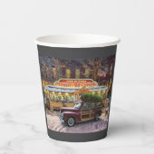 Vintage Christmas Diner Pappbecher (Rückseite)