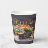 Vintage Christmas Diner Pappbecher (Vorderseite)