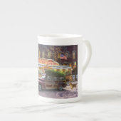 Vintage Christmas Diner Porzellantasse (Vorderseite Rechts)