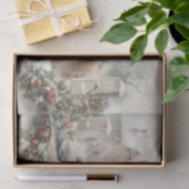 Vintage Christmas Donkey And Robin Decoupage Seidenpapier (Geschenk)