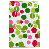 Vintage Christmas Dots Geschenktasche Mittlere Geschenktüte (Vorderseite)