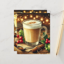 Vintage Christmas Drink Eggnog Latte Scrapbook