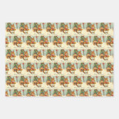 Vintage Christmas Eichhörnchen Geschenkpackung Var Geschenkpapier Set (Vorderseite)