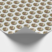 Vintage Christmas Eichhörnchen Geschenkpapier (Ecke)