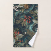 Vintage Christmas Elegant Sparkle Badhandtuch Set (Handtuch)