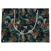 Vintage Christmas Elegant Sparkle Große Geschenktüte (Vorderseite)