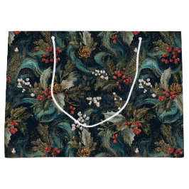 Vintage Christmas Elegant Sparkle Große Geschenktüte