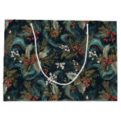 Vintage Christmas Elegant Sparkle Große Geschenktüte (Rückseite)