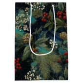 Vintage Christmas Elegant Sparkle II Mittlere Geschenktüte (Rückseite)