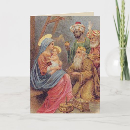 Vintage Christmas Epiphany Three Kings Feiertagskarte (Vorderseite)
