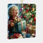 Vintage Christmas Eve Joy Personalisiert Keramikornament (Rechts)