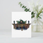 Vintage Christmas Eve Strumpfs Feiertagspostkarte (Stehend Vorderseite)