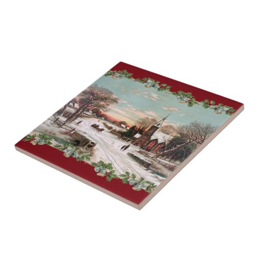 Vintage Christmas Eve Tile Fliese (Seite)