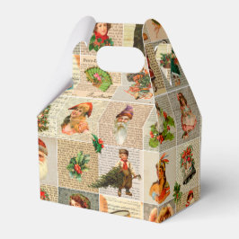 Vintage Christmas Favor Box Geschenkschachtel