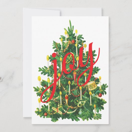 Vintage Christmas Feiertagskarte (Vorderseite)