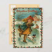Vintage Christmas Feiertagspostkarte (Vorne/Hinten)
