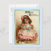 Vintage Christmas Feiertagspostkarte (Vorne/Hinten)