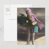 Vintage Christmas Feiertagspostkarte (Vorne/Hinten)