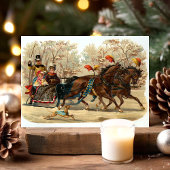 Vintage Christmas Feiertagspostkarte