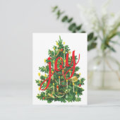 Vintage Christmas Feiertagspostkarte (Stehend Vorderseite)