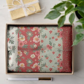 Vintage Christmas Floral Quilt Pattern Decoupage  Seidenpapier (Geschenk)