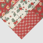 Vintage Christmas Floral Quilt Pattern Decoupage  Seidenpapier (Detail)