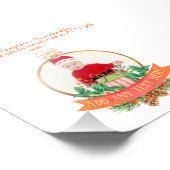 Vintage Christmas FOTO Bauble Custom Template (Ecke)