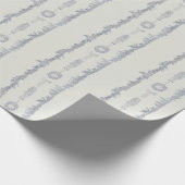 Vintage Christmas Garland Nutcracker Stripe Geschenkpapier (Ecke)