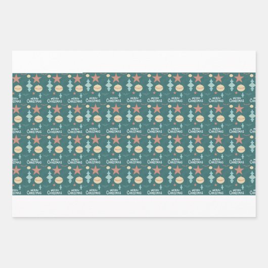 Vintage Christmas Geschenkpapier Set (Vorderseite 3)