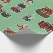 Vintage Christmas Gift Boxes Geschenkpapier (Ecke)