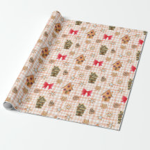 Vintage Christmas Gingham Pattern