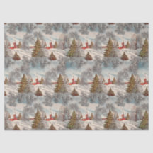 Vintage Christmas Glittering Winter Village