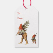 Vintage Christmas Gnomes Gift Tag Geschenkanhänger (Rückseite)