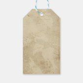 Vintage Christmas Gold Gift Tag | Classic Red Geschenkanhänger (Rückseite)