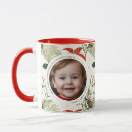Vintage Christmas Greenery Muster Foto Tasse