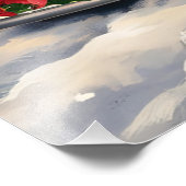 Vintage Christmas Greeting Card – Majestic Snow- Fotodruck (Ecke)