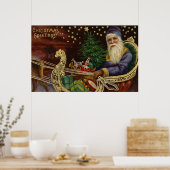 Vintage Christmas Greetings Poster (Küche)