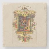 Vintage Christmas Gruß Untersetzer (Vorderseite)