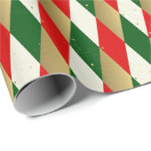 Vintage Christmas Harlequin Diamonds Geschenkpapier (Rolleneckpunkt)