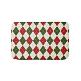 Vintage Christmas Harlequin Kariert | Bath Mat Badematte