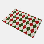 Vintage Christmas Harlequin Kariert | Doormat Fußmatte (Schrägansicht)