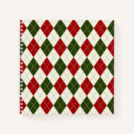 Vintage Christmas Harlequin Kariert | Notebook Notizblock