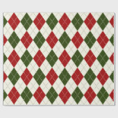 Vintage Christmas Harlequin Kariert | Schleifpapie Geschenkpapier (Flach)